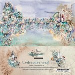Paper Collection Set 15x15 cm Underwater World, 250 gsm (24 sheets, 12 designs, 4x6 double-sided sheets)