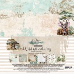 Doubled Paper Collection Set 30,5x30,5 cm Wild Adventures, 250 gsm (12 sheets, 12 designs, 2x6 double-sided sheets, bonus design 30x15 cm on the cover)