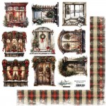 Double-sided paper 30,5x30,5 cm Wonderful Christmas Time – Doors and Windows – extras to cut, 250 gsm (1 sheet)