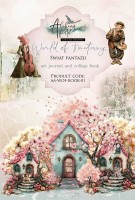 Art Journal and Collage book Word of Fantasy, A4, 190 gsm (32 double-sided sheets: 16x2 sheets + 2xbonus on the cover)