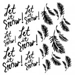Stencil Let it snow - Dreamland, 15x15 cm thickness 1 mm (clr 20)