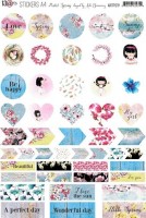 Stickers Pastel Spring (ENG) A4 (1 sheet) (clr 20)