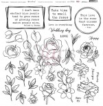 Vellum paper 12x12” 90gsm Rose In Love, Roseland, translusent creative paper, black print (1 sheet)