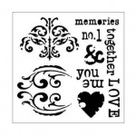 Stencil Memories - His&Hers, 15x15 cm thickness 1 mm