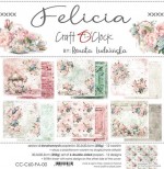 Paper Collection Set 30,5x30,5cm Felicia, 250 gsm (6 double-sided sheets, 12 designs, bonus design 30,5x30,5 cm on the cover)