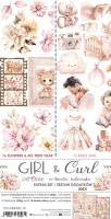 Extras to Cut Set – Mix – Girl & Curl,15,75x30,5cm, mirror print, 250 gsm (18 sheets, 18 designs – all Flowers and Baby Girl sheets x1 + 3x bonus designs on the cover)