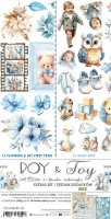Extras to Cut Set – Mix – Boy & Toy,15,75x30,5cm, mirror print, 250 gsm (18 sheets, 18 designs – all Flowers and Baby Boy sheets x1 + 3x bonus designs on the cover)