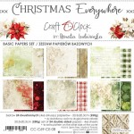 Basic Paper Set 20,3x20,3cm Christmas Everywhere, 250 gsm (24 sheets, 12 designs, 4x6 double-sided sheets +4x bonus design on the cover)