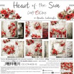 Paper Collection Set 15x15cm Heart of the Sun, 250 gsm (24 sheets, 12 designs, 4x6 double-sided sheets, bonus design - 2 sheets)