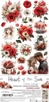 Extras to Cut Set – Flowers & More – Heart of the Sun,15,75x30,5cm, mirror print, 250 gsm (18 sheets, 9 designs, 2x9 double-sided sheets + 2x bonus on the cover)