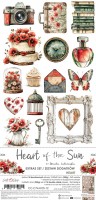 Extras to Cut Set – Heart – Heart of the Sun,15,75x30,5cm, mirror print, 250 gsm (18 sheets, 9 designs, 2x9 double-sided sheets + 2x bonus on the cover)