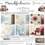 Basic Paper Set 20,3x20,3cm Mindfulness Time, 250 gsm (24 sheets, 12 designs, 4x6 double-sided sheets +4x bonus design on the cover)