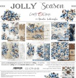 Paper Collection Set 30,5x30,5cm Jolly Season, 250 gsm (6 double-sided sheets, 12 designs, bonus design 30,5x30,5 cm on the cover)