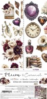 Extras to Cut Set – Mix – Plum And Caramel,15,75x30,5cm, mirror print, 250 gsm (18 sheets, 18 designs – all Flowers and Plum sheets x1 + 3x bonus designs on the cover)