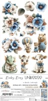 Extras to Cut Set – Flowers & More – Baby Boy Universe,15,75x30,5cm, mirror print, 250 gsm (18 sheets, 9 designs, 2x9 double-sided sheets + 2x bonu