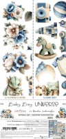 Extras to Cut Set – Mix – Baby Boy Universe,15,75x30,5cm, mirror print, 250 gsm (18 sheets, 18 designs – all Flowers and Baby Boy sheets x1 + 3x bon