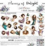 Extras to Cut Set – Fairy World – Flowers Of Delight, 30,5x31,5cm, mirror print, 250 gsm (8 sheets, 4 designs, 2x4 double-sided sheets + 2x bonus o