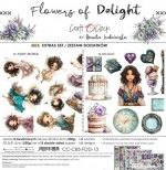 Extras to Cut Set – MIX – Flowers Of Delight, 30,5x31,5cm, mirror print, 250 gsm (8 double-sided sheets, 8 designs, all Fairy World and Delight she