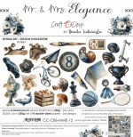 Extras to Cut Set – Hobby – Mr And Mrs Elegance, 30,5x31,5cm, mirror print, 250 gsm (8 sheets, 4 designs, 2x4 double-sided sheets + 2x bonus on the