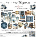 Extras to Cut Set – Flowers & More – Mr And Mrs Elegance, 30,5x31,5cm, mirror print, 250 gsm (4 sheets, 2 designs, 2x2 double-sided sheets + 2x bon