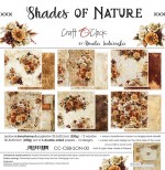 Paper Collection Set 30,5x30,5cm Shades Of Nature, 250 gsm (6 double-sided sheets, 12 designs, bonus design 30,5x30,5 cm on the cover)