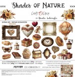 Extras to Cut Set – Precious – Shades Of Nature, 30,5x31,5cm, mirror print, 250 gsm (8 sheets, 4 designs, 2x4 double-sided sheets + 2x bonus on the