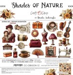 Extras to Cut Set – Prestige – Shades Of Nature, 30,5x31,5cm, mirror print, 250 gsm (8 sheets, 4 designs, 2x4 double-sided sheets + 2x bonus on the
