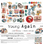 Extras to Cut Set – Again – Young Again, 30,5x31,5cm, mirror print, 250 gsm (8 sheets, 4 designs, 2x4 double-sided sheets + 2x bonus on the cover)