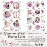 Digi Label Universal Set – Teenagers – Soulmates, 15,5x30,5cm (6 sheets, 2 designs, 3x2 one-sided sheets, 250g)