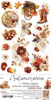 Extras to Cut Set – Flowers & More – Autumnaria,15,75x30,5cm, mirror print, 250 gsm (18 sheets, 9 designs, 2x9 double-sided sheets + 2x bonus on the cover)