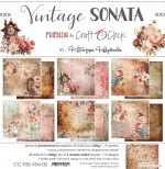 Paper Collection Set 30,5x30,5cm Vintage Sonata, 250 gsm (6 double-sided sheets, 12 designs, bonus design 30,5x30,5 cm on the cover)