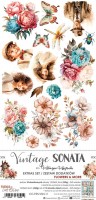Extras to Cut Set – Flowers & More – Vintage Sonata,15,75x30,5cm, mirror print, 250 gsm (18 sheets, 9 designs, 2x9 double-sided sheets + 2x bonus