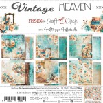 Paper Collection Set 15x15cm Vintage Heaven, 250 gsm (24 sheets, 12 designs, 4x6 double-sided sheets, bonus design - 2 sheets)