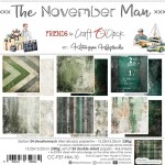 Paper Collection Set 15x15cm The November Man, 250 gsm (24 sheets, 12 designs, 4x6 double-sided sheets, bonus design - 2 sheets)