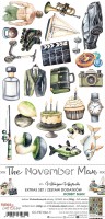 Extras to Cut Set – Hobby Man – The November Man,15,75x30,5cm, mirror print, 250 gsm (18 sheets, 9 designs, 2x9 double-sided sheets + 2x bonus on