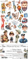 Extras to Cut Set – Work Man – The November Man,15,75x30,5cm, mirror print, 250 gsm (18 sheets, 9 designs, 2x9 double-sided sheets + 2x bonus on th