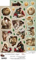 Double-sided paper 31,5x15cm – Silent Night – Oh, Christmas Night, 250 gsm, 2 designs (1 sheet)