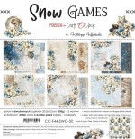 Paper Collection Set 30,5x30,5cm Snow Game, 250 gsm (6 double-sided sheets, 12 designs, bonus design 30,5x30,5 cm on the cover)