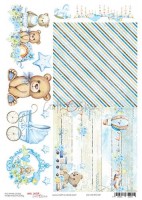 Rice paper A4 (21x29,7cm) Home Decor 09, Hello Little Boy 1, 25/30g