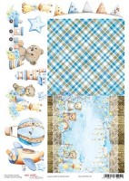 Rice paper A4 (21x29,7cm) Home Decor 10, Hello Little Boy 2, 25/30g