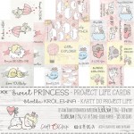 Set of project life cards Sweet Princess 15x30 cm, 190 gsm (3 double-sided sheets, quotes ENG, PL on the back) (clr 50)