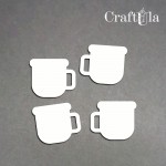 Set of Chipboard Cups (9 pcs, 3,5x3x0,15cm)