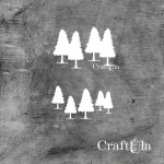 Set of Chipboard Trees (largest 8x6x0,15cm)