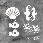 Set of Chipboard Seaside 3 (largest 9x9x0,15cm)
