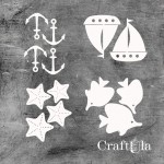 Set of Chipboard Seaside 5 (largest 6x6x0,15cm)