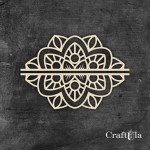 Chipboard Mandala 0868 (2 halves, approx. 9x3cm x0,15cm each)