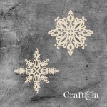 Set of Chipboard Snowflakes 0925-26 (dia 13,5cm each)