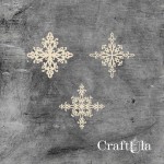 Set of Chipboard Snowflakes 0937 (dia 9cm each)