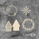 Set of Chipboard Christmas 0945 (height 9cm each)