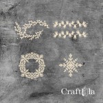 Set of Chipboard Christmas with borders 0983 (height/lenght around 9cm each)